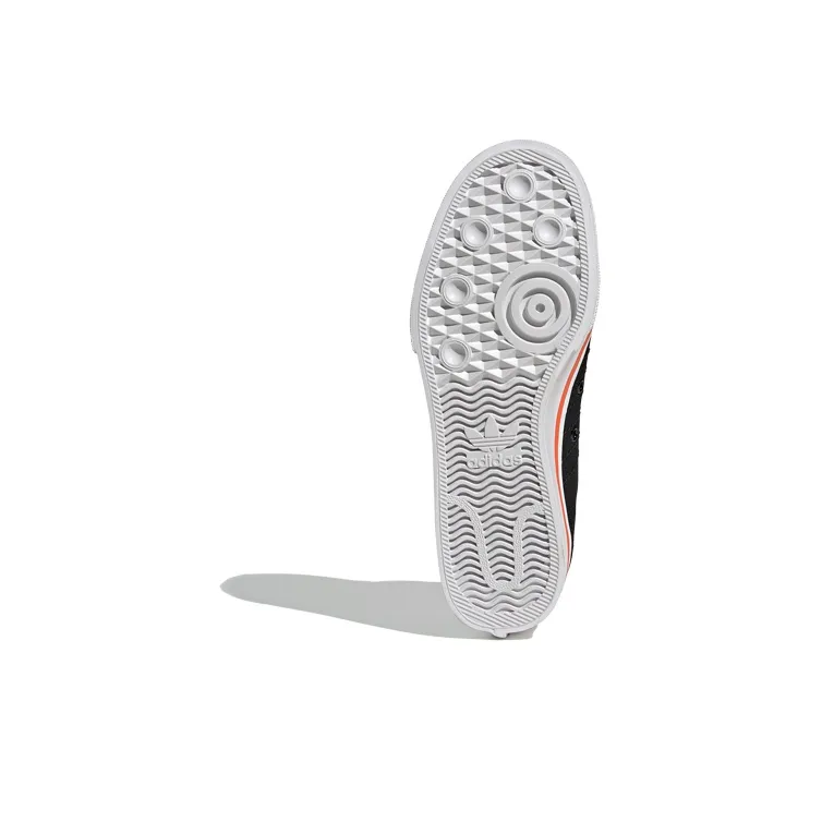 Adidas Originals NIZZA Platform Mid Slip Resistant High Top Skateboard Shoes Women's White Black Orange-5