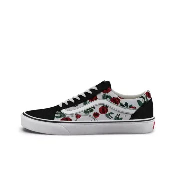 Vans Old Skool Anti-Slip And Wear-Resistant Breathable Low-Top Skateboard Shoes Unisex Black/White Rose
