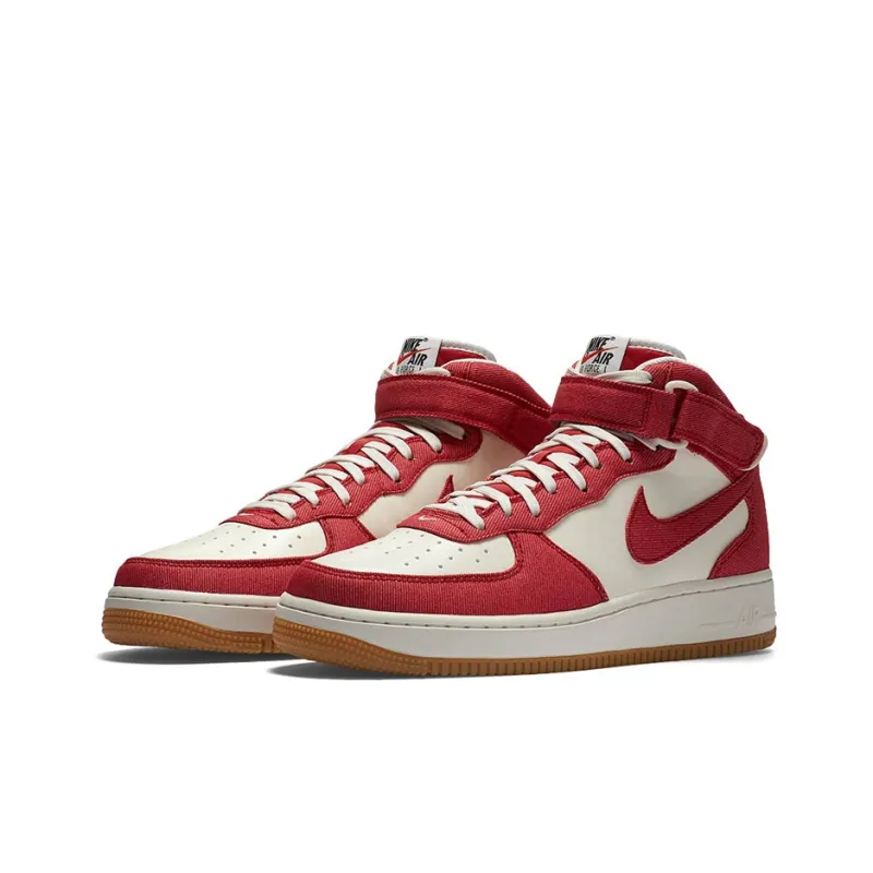 Nike Air Force 1 Mid Red Denim-2