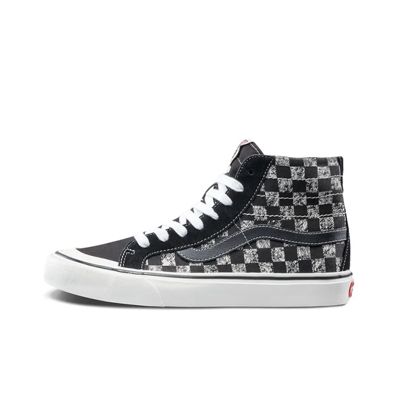 Vans SK8 HI Checkboard Grey/Black-0