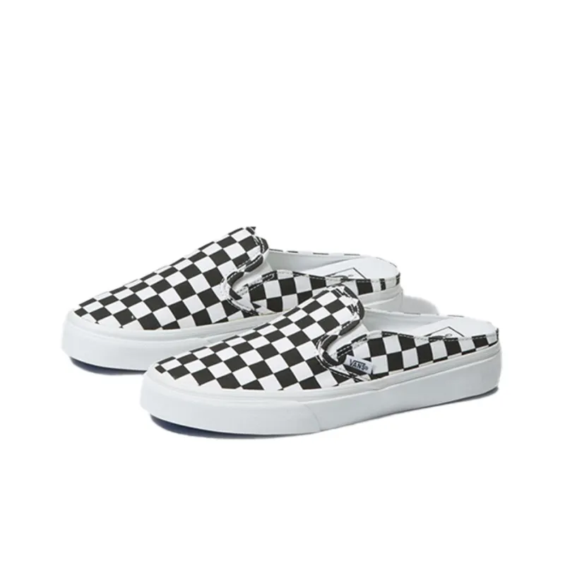 Vans Classic Slip on Plaid Unisex White/Black-2