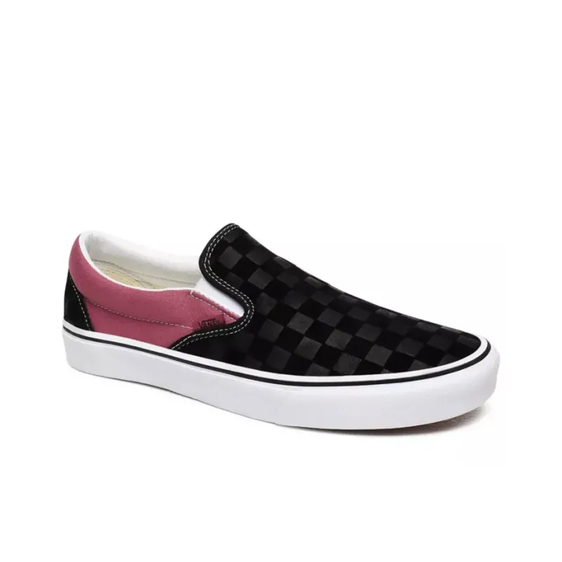 Vans Deboss Checkerboard Classic Slip On 'Black Purple'-2