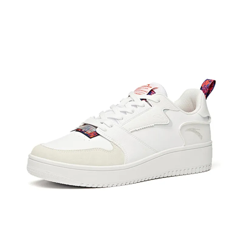 Anta Low Top Skateboard Shoes Men's White Red-2