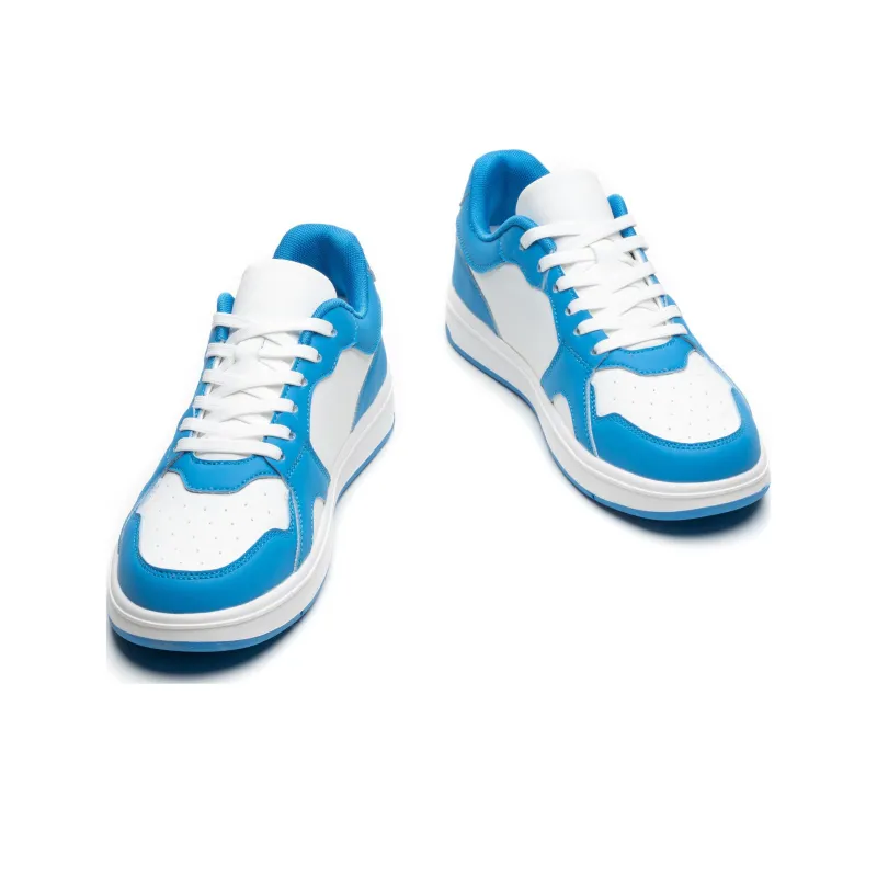 HOGK Anti-Slip Wear-Resistant Low-Top Skateboard Shoes Unisex Carolina Blue-3