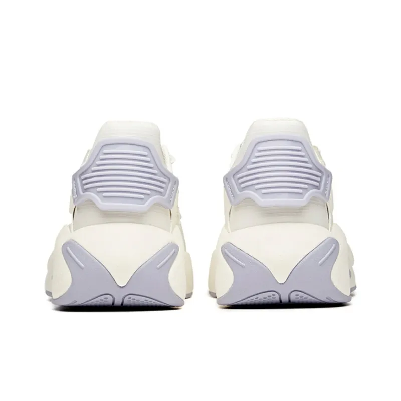 Anta Life Collection Durable Breathable Low-Top Skateboard Shoes Women's White Purple Gray-3