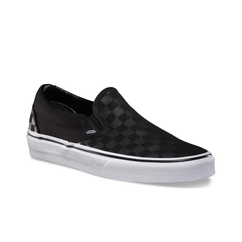 Vans Classic Slip On Checkerboard Black Charcoal-2