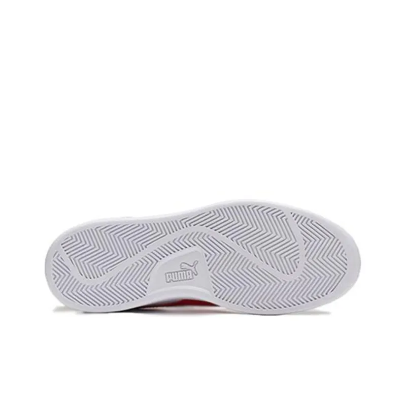 PUMA Smash V2 L White Red Unisex 'White Red'-4