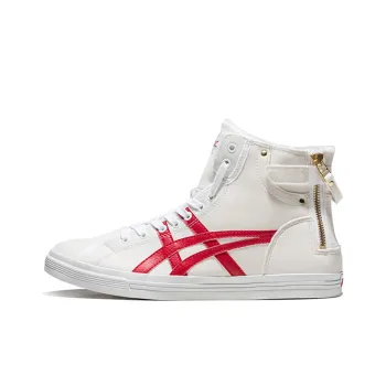 Asics Double Clutch White/Red Fleece High Board Shoe