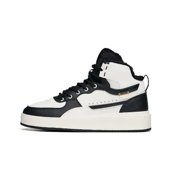 Anta Life Collection Non slip Lightweight High Top Skateboard Shoes Women's White Black