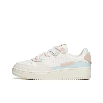 Anta Life Collection Anti Slip Wear Resistant Low Top Skateboard Shoes Women's White Blue Pink