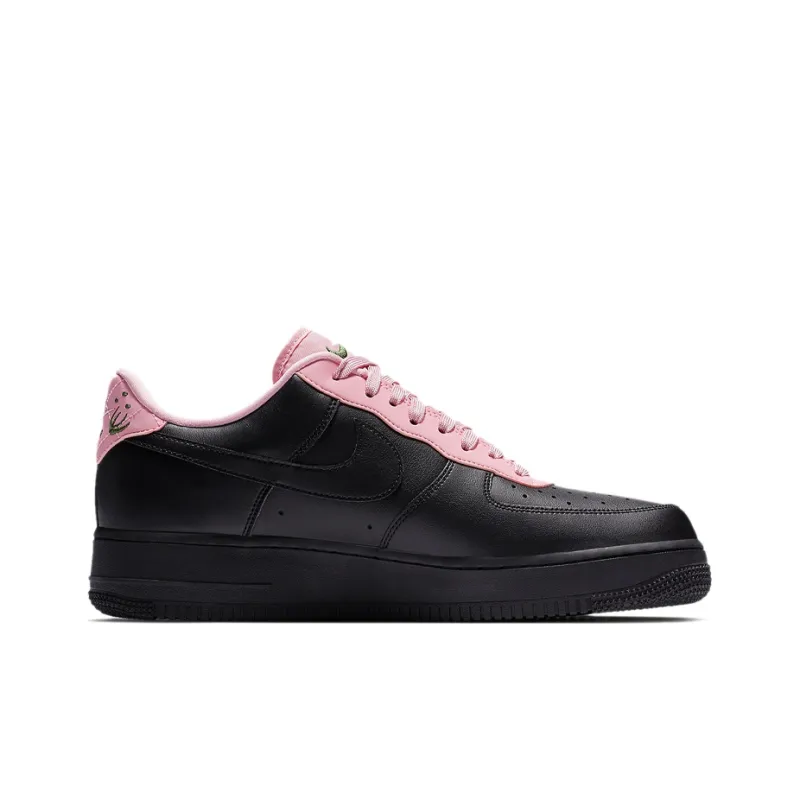 Nike Air Force 1 Low Quilted Heel Black Pink-1