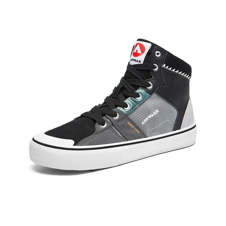 Airwalk Skateboard Shoes Men High-Top Black/Gray-1