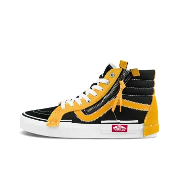 Vans Sk8 hi Reissue Cap Skate Shoes Black/Yellow