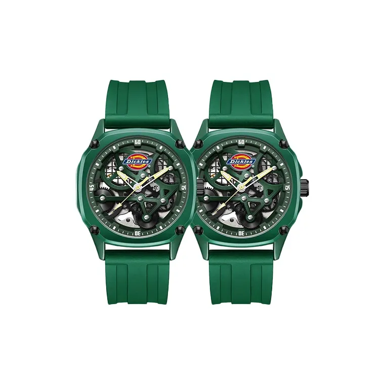 Dickies Creator Collection Emperor Cool Fit Wrist Watch Mechanical Movement Silicone Strap Cut Out Dial Men's Watches-4