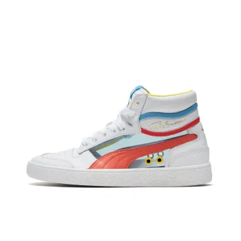 PUMA Ralph Sampson Mid Glass 'White/Hot Coral/Ethereal Blue'