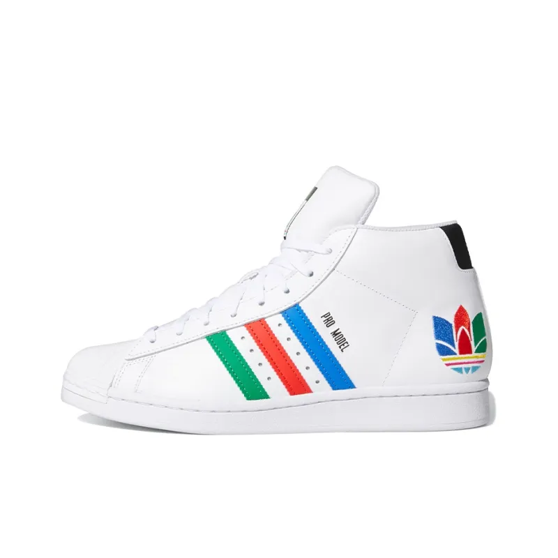 Adidas Pro Model Colorful Trefoil Cloud White-0