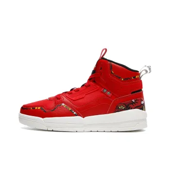XTEP Born With Tiger's Courage Collection High Top Skateboard Shoes Men's Challenge Red