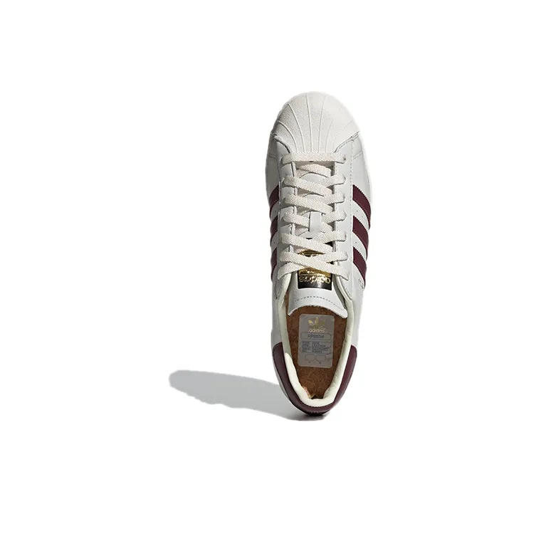 Adidas Superstar Off White Maroon-4