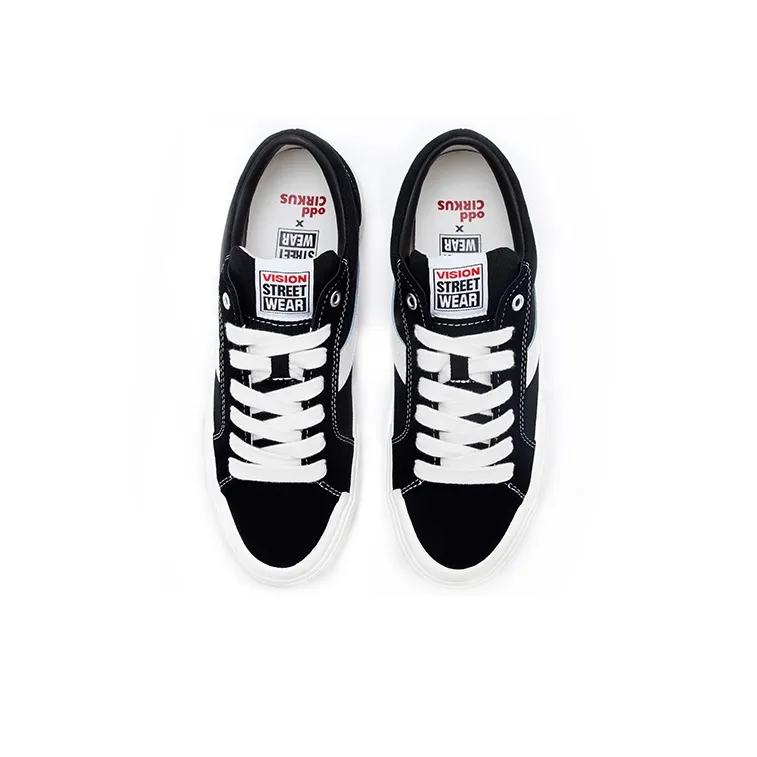 OddCIRKUS x Vision Street Wear Astley Pro Slip Resistant Low Top Skateboard Shoes Unisex Black-3