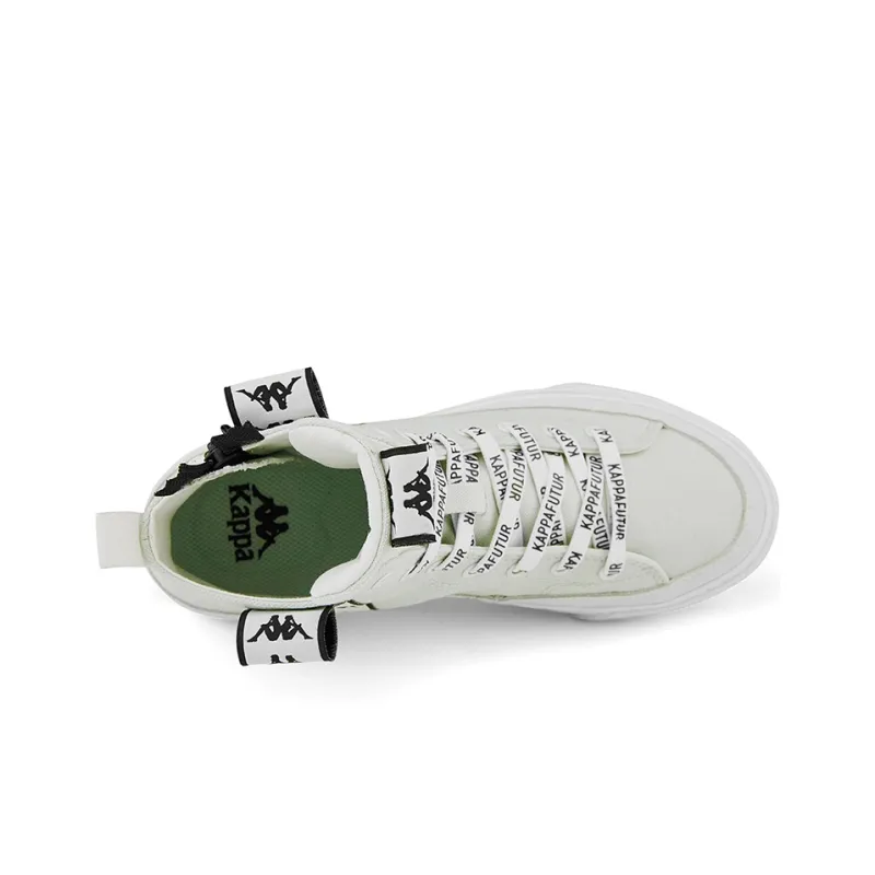 Kappa BANDA Non-slip Lightweight High-Top Skateboard Shoes Unisex Gray White-5