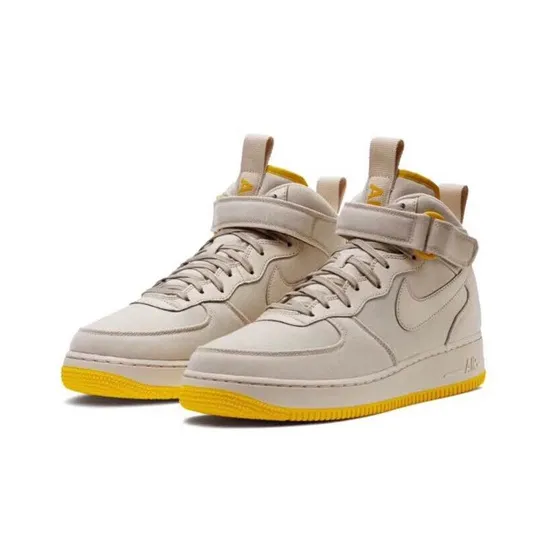 Nike Air Force 1 Mid Canvas Desert Sand Vivid Sulfur-2