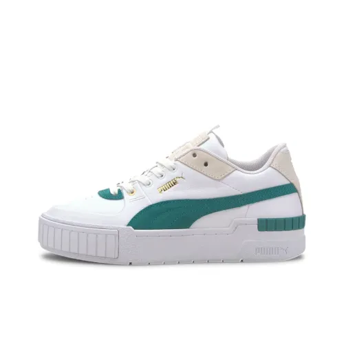 PUMA Cali Sport Skateboard Shoes Women's Low-Top White/Green