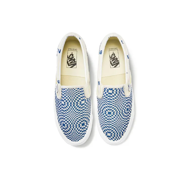 Vans Slip On Optical Check True Blue-2