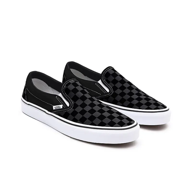 Vans Customs Checkerboard Slip on Black/Grey Blackgray-2