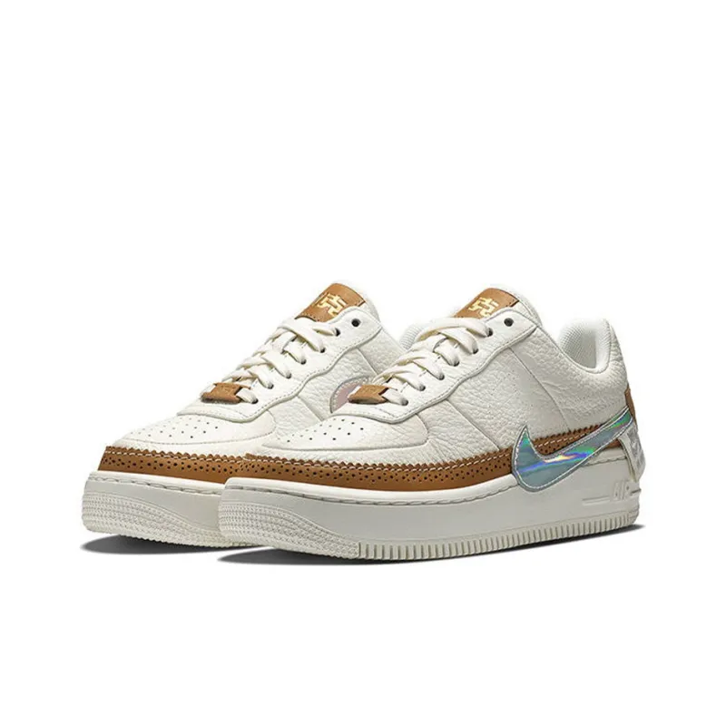 Nike Air Force 1 Jester 'the Bund' Coverage Wear Resistant Low Top Skateboard Shoes Unisex White Yellow-2