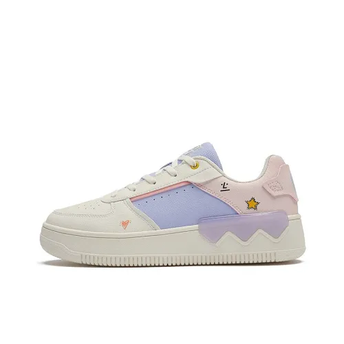 361° Durable Breathable Low Top Skateboard Shoes Women's White Purple