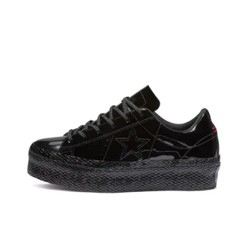 Converse One Star Platform Ox Patent Black Women's
