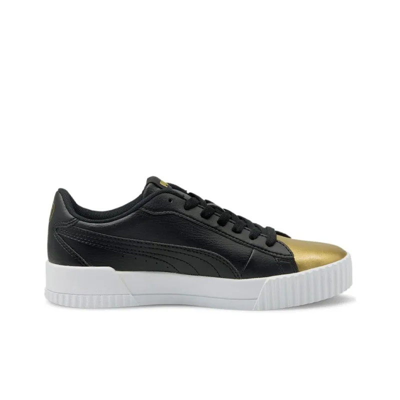 PUMA Carina Series Skateboard Shoes Women's Low-Top Black/Gold-1