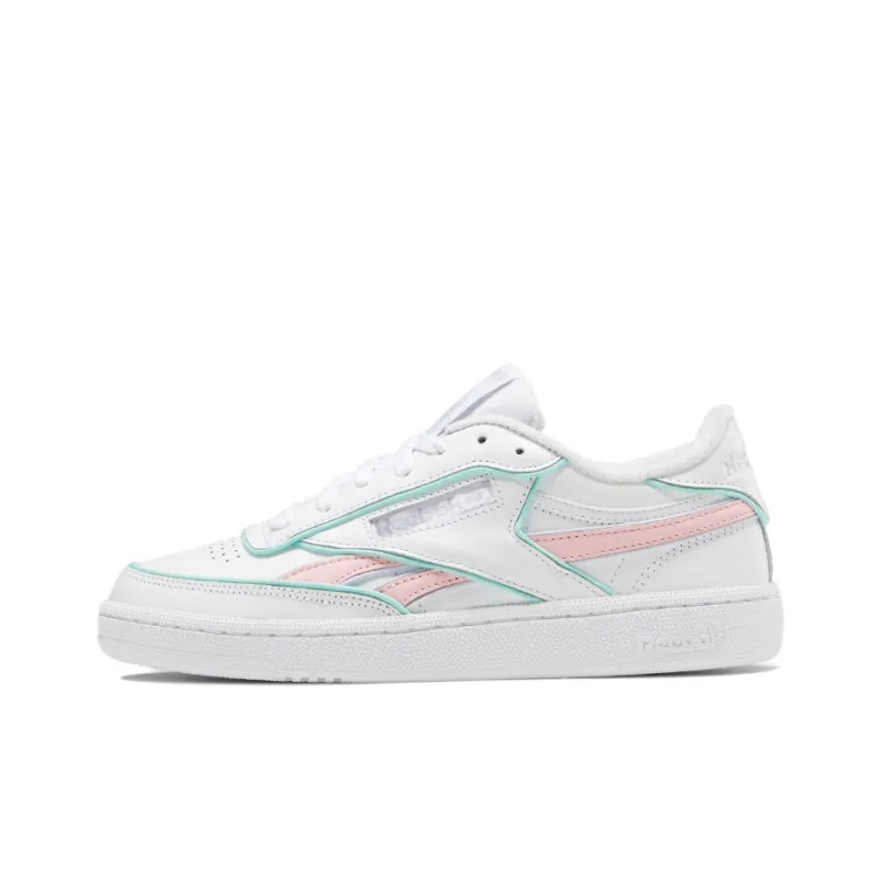 Reebok Club C Series Skateboard Shoes Women's Low-Top White/Pink-0