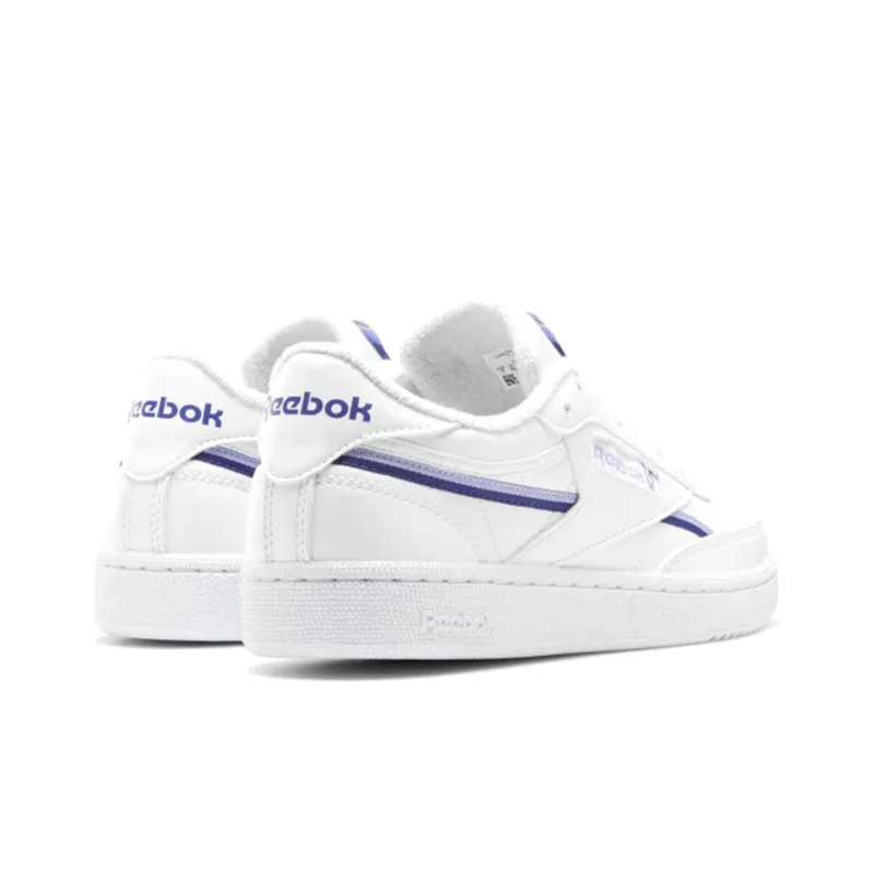 Reebok Club C 85 Vegan Cloud White Bold Purple Women's-4
