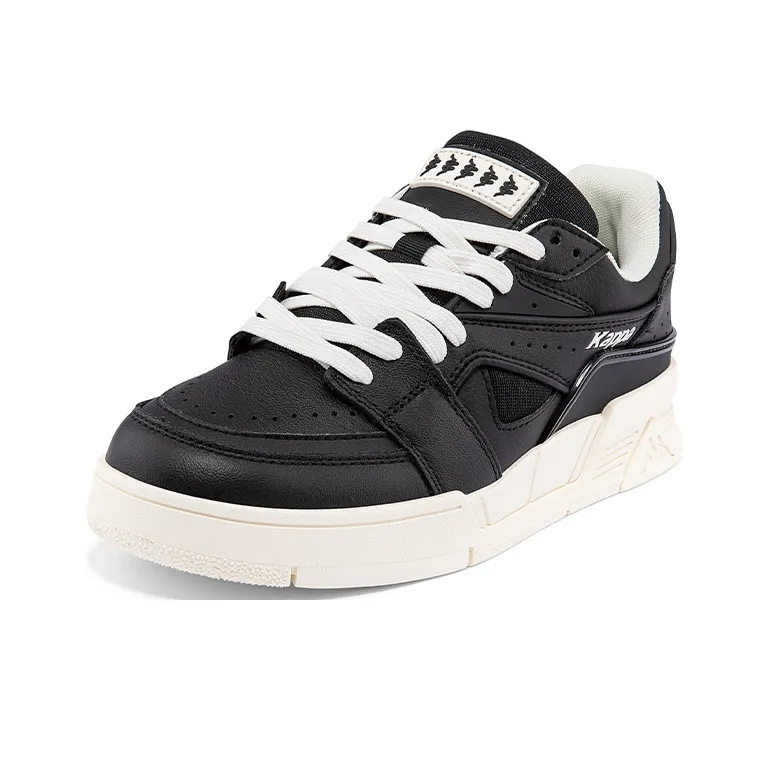 Kappa Coverage Wear Resistant Low Top Skateboard Shoes Unisex Black-1