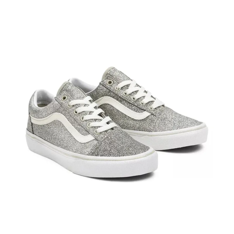 Vans Old Skool Low Top Sneakers Silver/Grey Women's-2