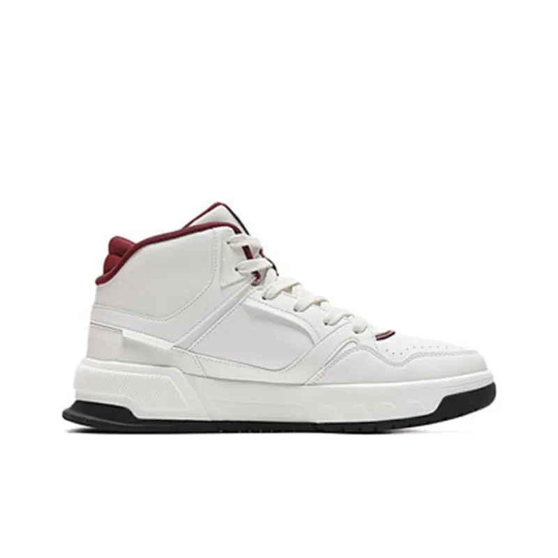 361° Mecha Domination Anti Slip Wear Resistant High Top Skateboard Shoes White Black Red-1