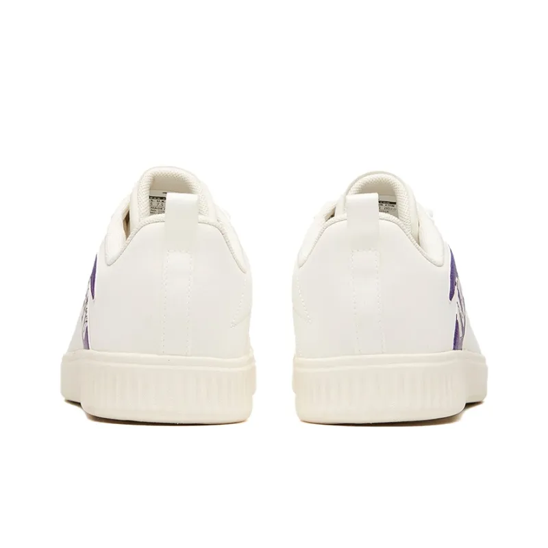 Anta Life Collection Lightweight Wear-Resistant And Slip-Resistant Low-Top Skateboard Shoes Men's White Green Purple-3