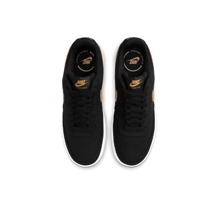 Nike Court Vision Low Canvas 'Black Cork'-3