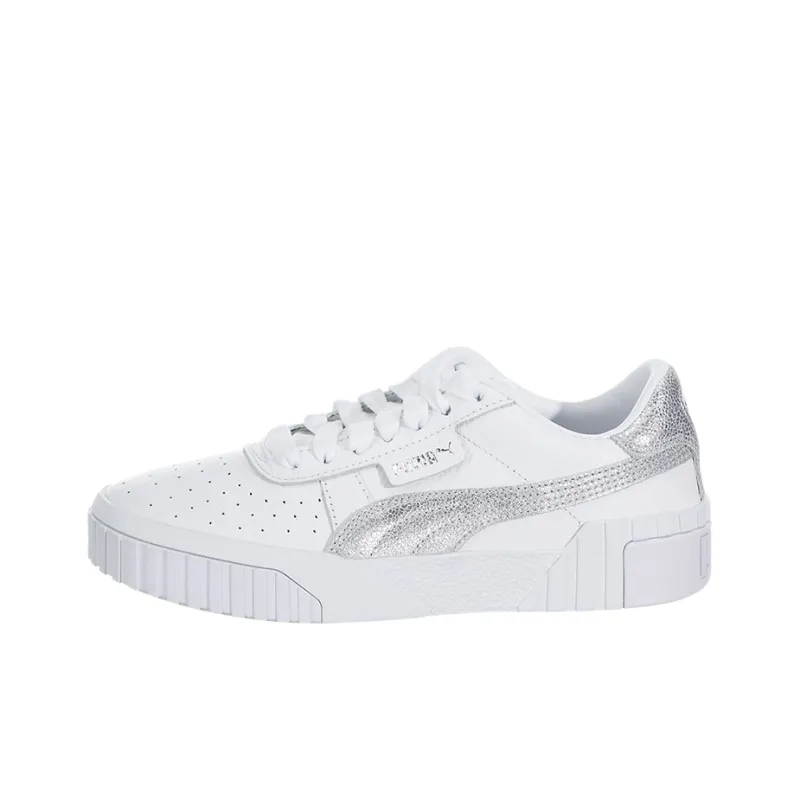 PUMA Cali Skateboard Shoes Women's Low-Top White/Silver-0