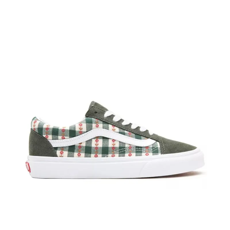 Vans Old Skool 'WhiteGreen Plaid'-1