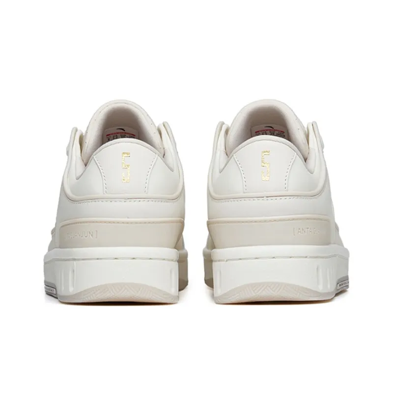 Anta Low-Top Skateboard Shoes Women's White Gray-3