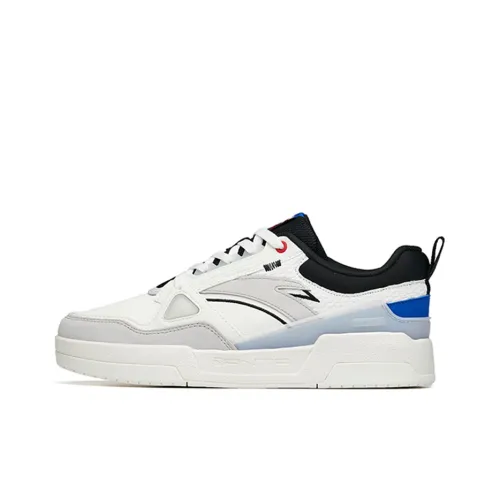 Anta Anti Slip Wear Resistant Low Top Skateboard Shoes Men's White Gray