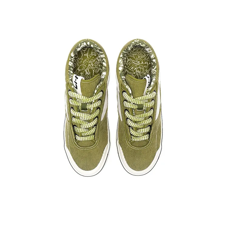 Steven Harrington x LiNing Anti Slip And Wear Resistant Lightweight Low Top Skateboard Shoes Women's Pine Needle Green-2