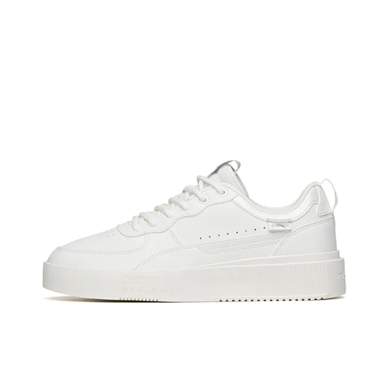 Anta Life Collection Slip Resistant, Abrasion Resistant, Lightweight Low Top Skateboard Shoes Men's White-0