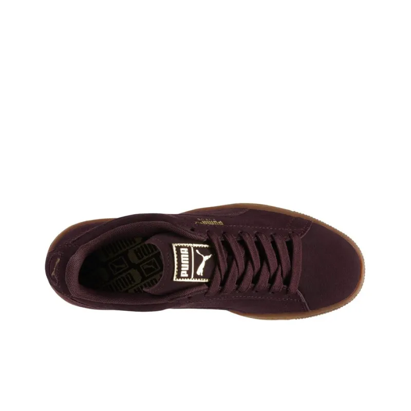 PUMA Suede Series Skateboard Shoes Women's Low Top Purple-3