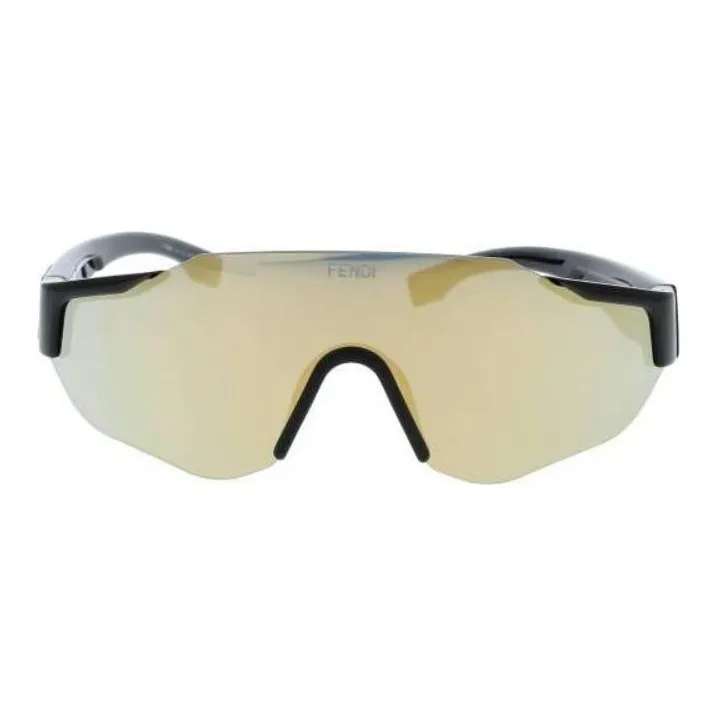 FENDI Acetate Irregular Shape Sunglasses Unisex Black-1
