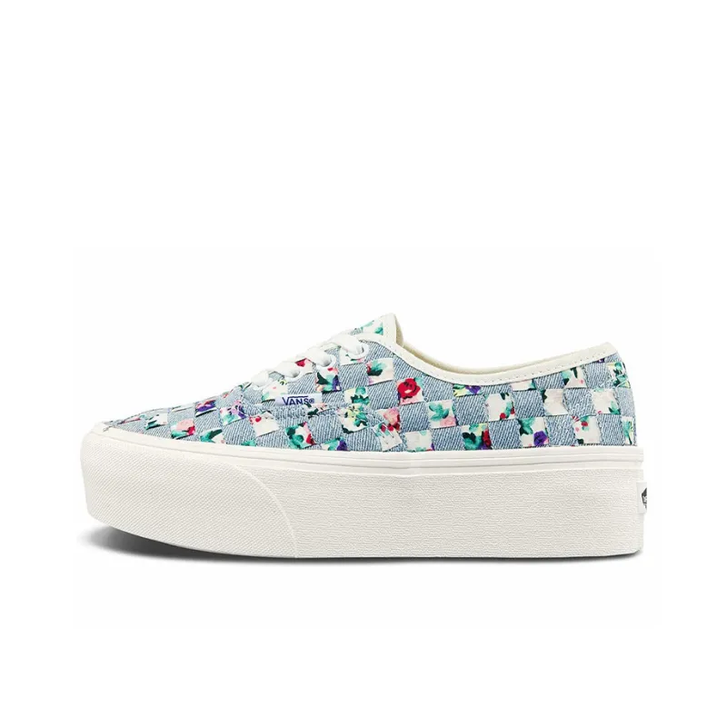 Vans Woven Authentic Stackform Light Blue Floral Multi Women's-0