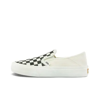 Vans Slip On Grid Breathable Non Slip One Pedal Low Top Canvas Skate Shoes Unisex Black White