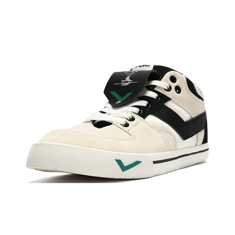 PONY Atop Breathable Slip Resistant Cushioning Low Top Skateboard Shoes Men's Beige Black-1